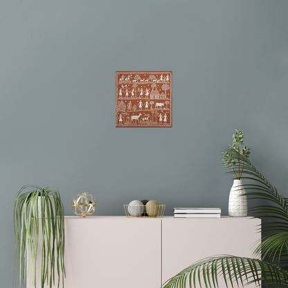 Tribal Tales - Warli Inspired - Fine Art Print