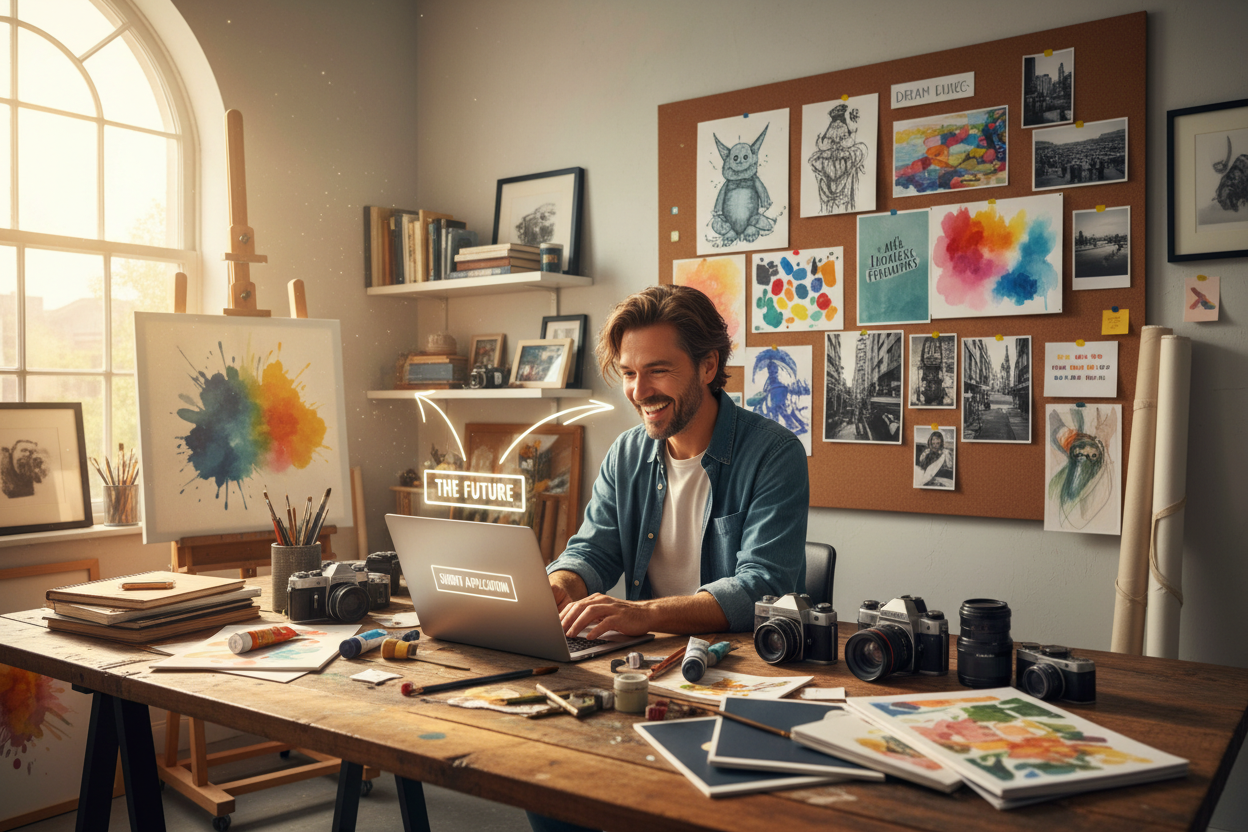 excitement of a artist or photographer to apply for a collaboration