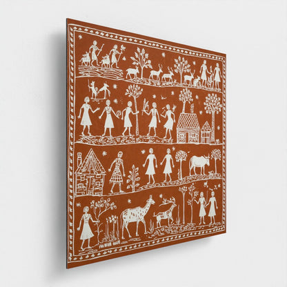 Tribal Tales Wall Art – Warli-Inspired