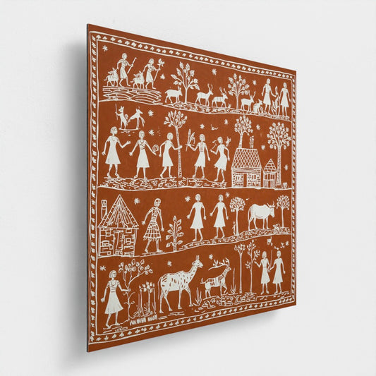 Tribal Tales Wall Art – Warli-Inspired