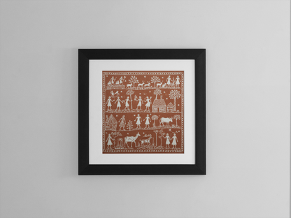 Tribal Tales Wall Art – Warli-Inspired